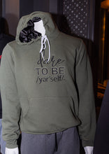 Load image into Gallery viewer, Dare To Be /Yer'self/ Satin Linded Hoodie