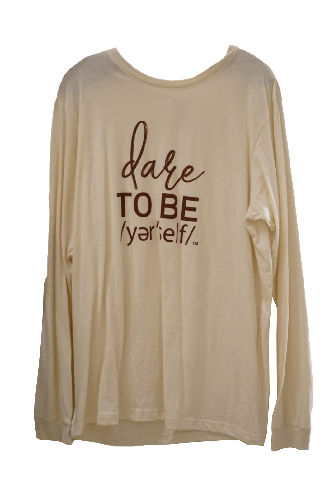 TAN LONG SLEEVE TEE WITH DTB YER'SELF